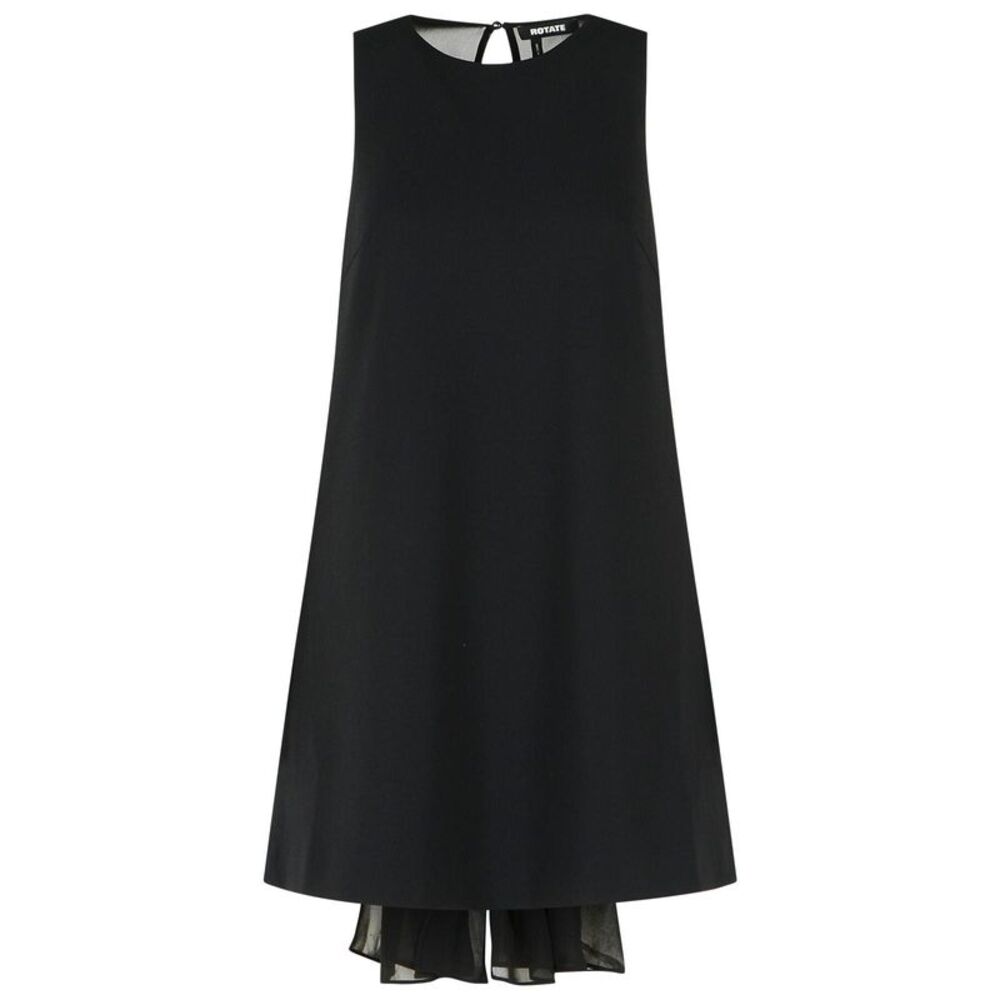 Rotate Black Crêpe Mini Dress Women